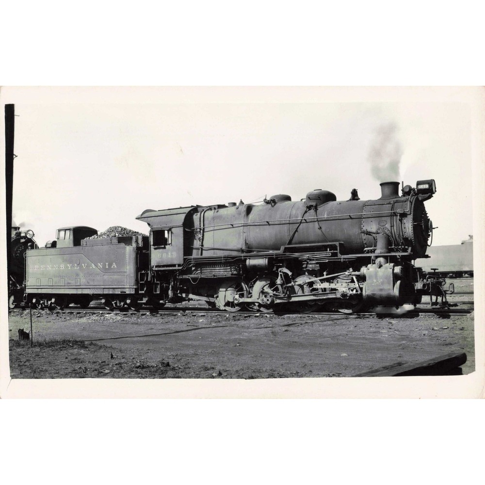 RPPC Pennsylvania Railroad 6613 Steam Locomotive Real Photo Postcard